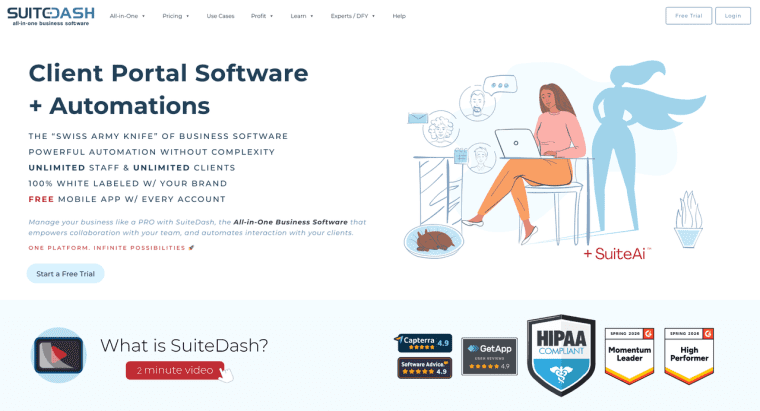 Streamline business workflows using powerful project management software with client portal and automation tools.