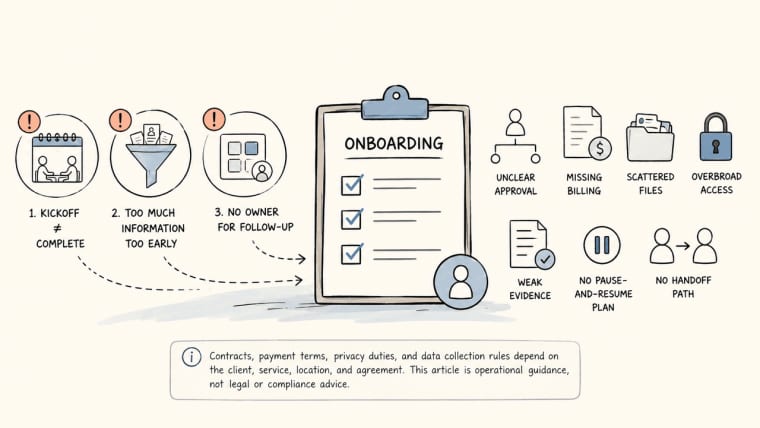 Avoid common pitfalls and streamline new client integration by using a comprehensive client onboarding checklist.
