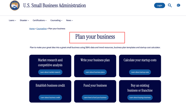 Learn business planning steps to scale digital products for solo experts using official government guides.
