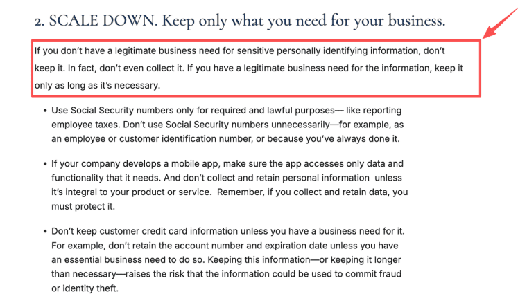 Learn data reduction best practices to protect user data gathered during your automated client onboarding process.
