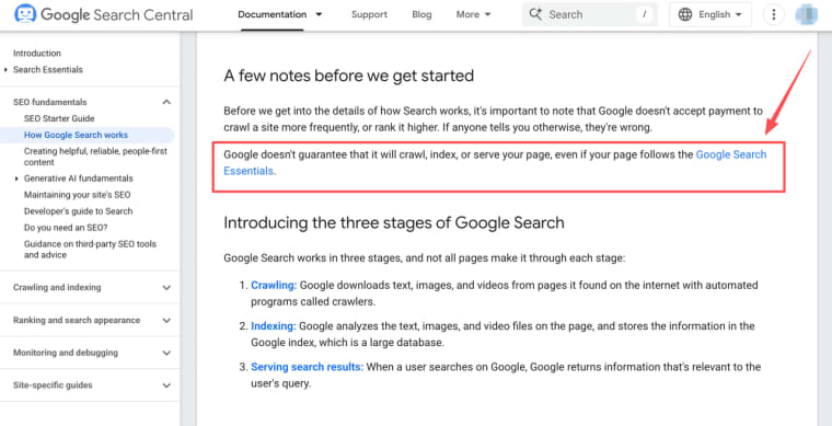 Review Google Search Central documentation guidelines on crawling and indexing to improve your AI app SEO.