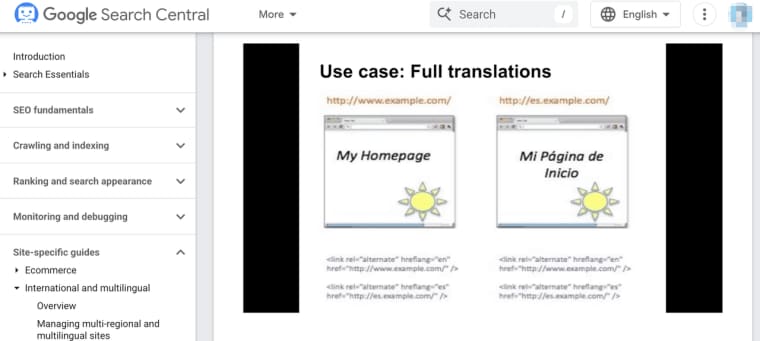 Implement hreflang tags for full translations on multilingual websites to boost global AI app SEO performance.