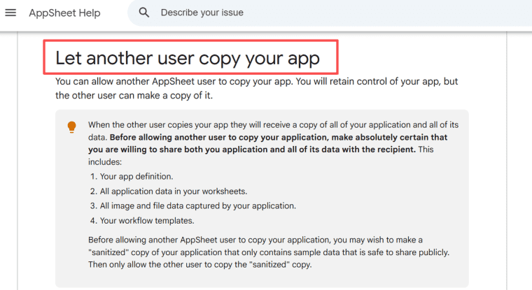 Share your application definitions and workflows securely with team members in low code no code app development tools.
