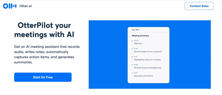 Explore reliable ai tools for small business like Otter.ai designed to automatically record meetings and summarize notes.