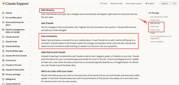 Learn how claude docs for startup planning enable direct editing, comments, and seamless team collaboration features.