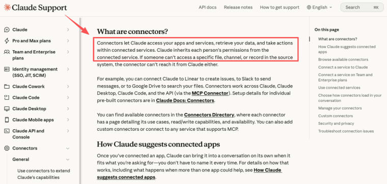Learn how platform connectors enhance claude docs for startup planning by securely retrieving data from external business apps.