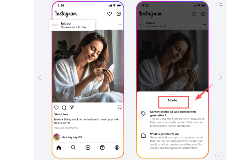 Understand platform disclosure requirements for generative content when executing ai video marketing campaigns on Instagram.