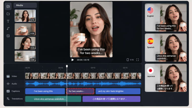 Manage multilingual audio tracks, captions, and translations efficiently inside a professional ai ugc video generator suite.