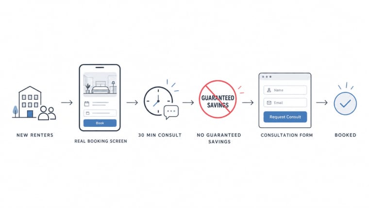 Follow the complete user booking journey and conversion steps designed to optimize campaigns for ai video ads.