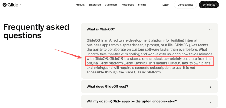 Read frequently asked questions about glide apps and learn how GlideOS differs from the original platform.