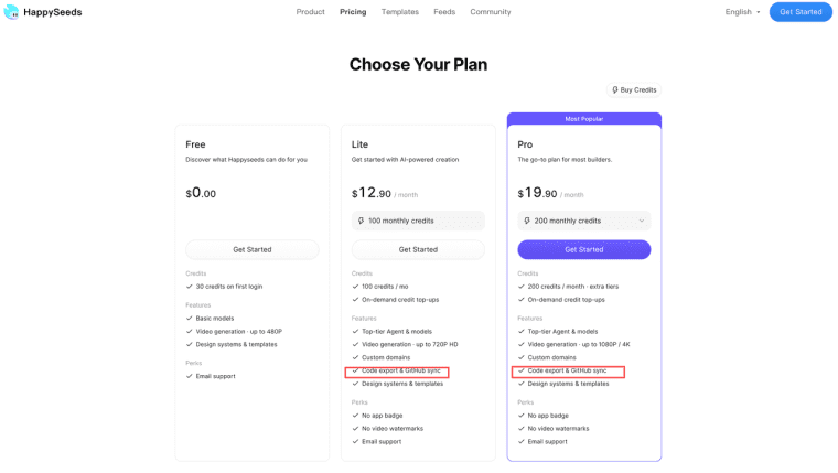 Review code export options, GitHub syncing, and pricing tiers offered by an advanced free no code app builder.