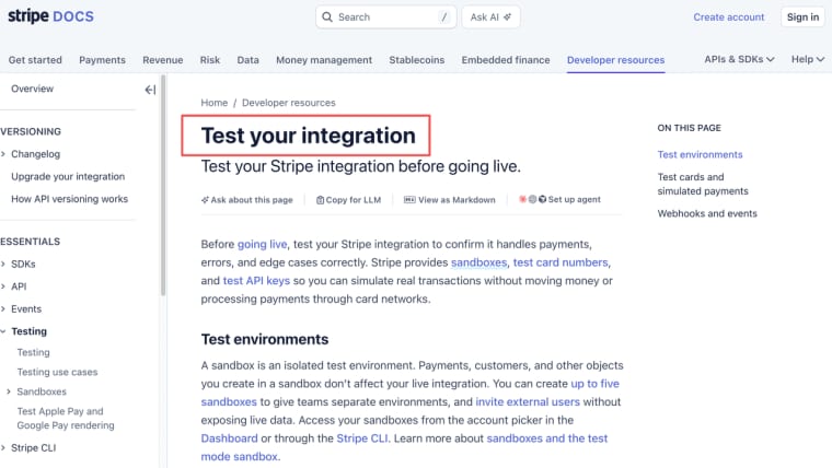 Test payment flows and simulate transactions safely before deploying web applications with vercel drop tooling.