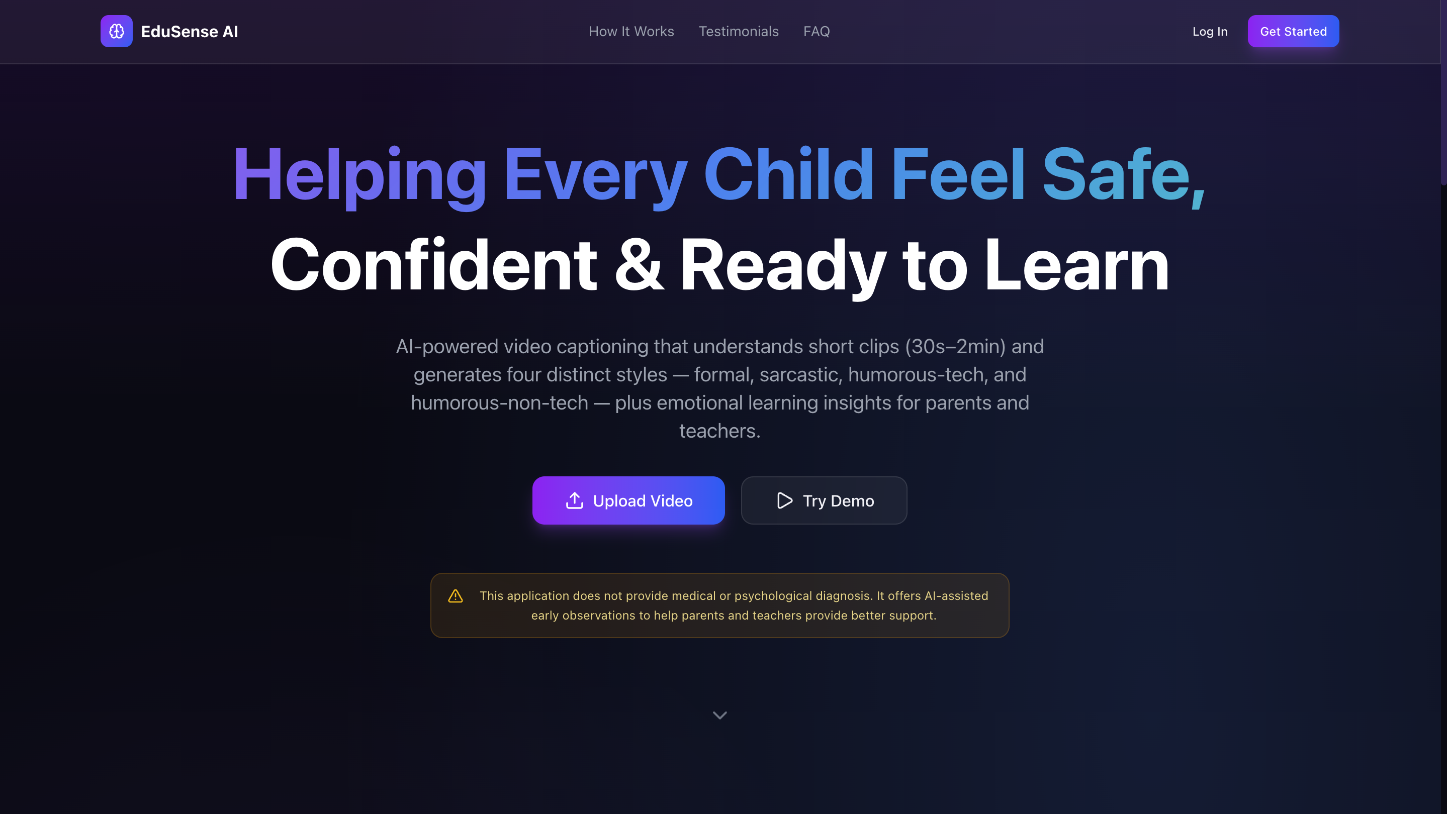 EduSense AI project screenshot