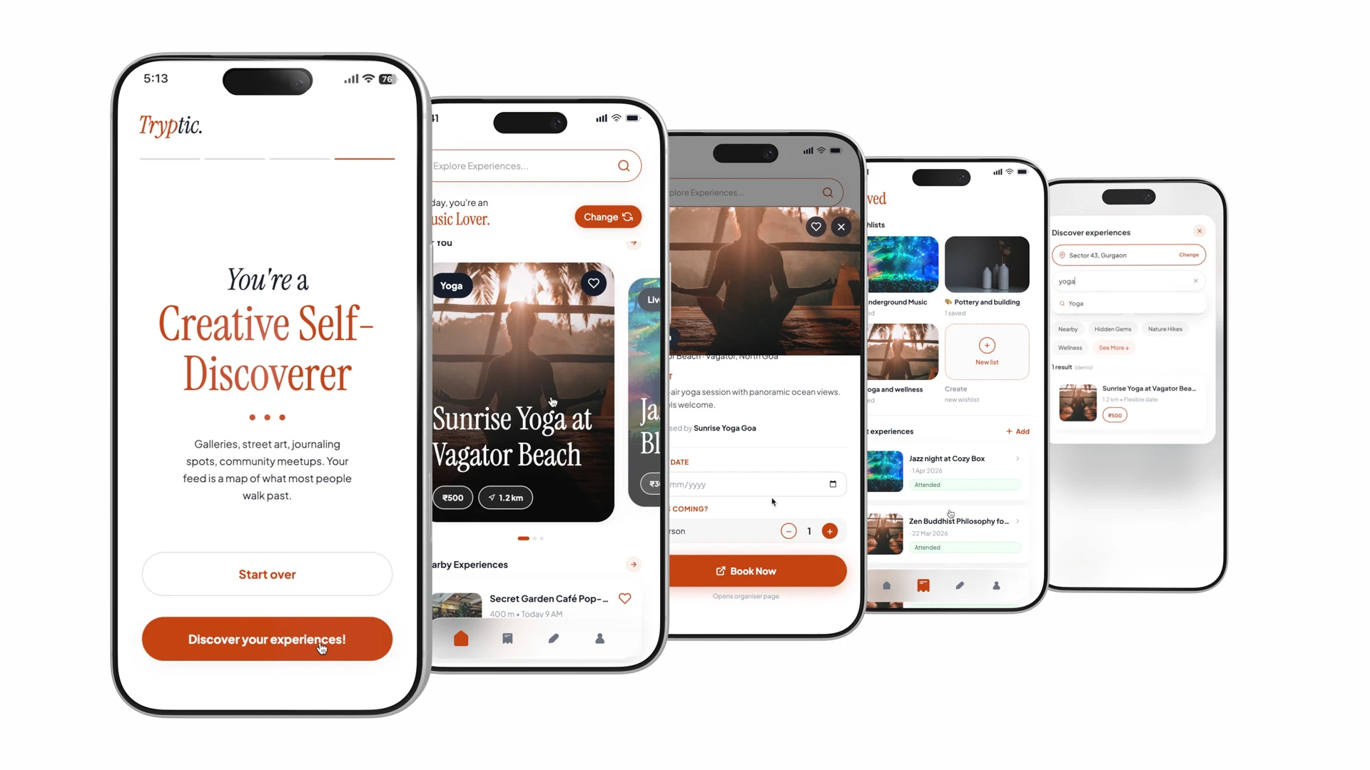 Tryptic end-to-end booking flow