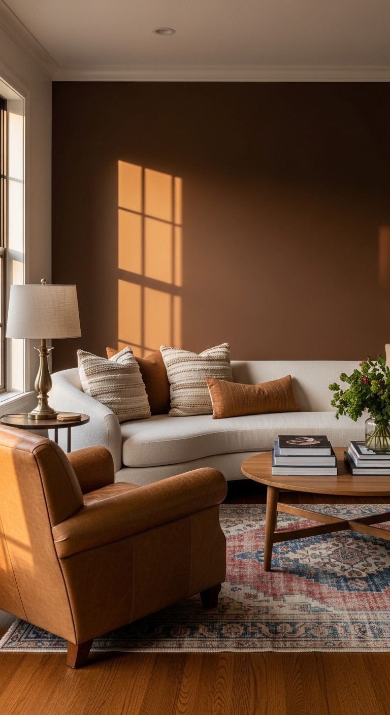 Sunlit Serenity in Warm Brown Glow