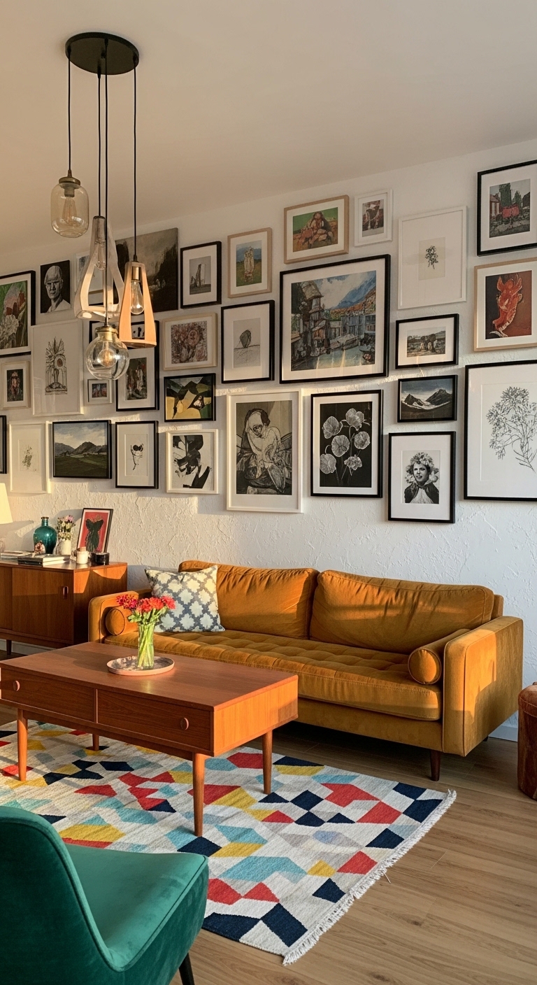 Epic Gallery Wall Crowns Cozy Velvet Nook