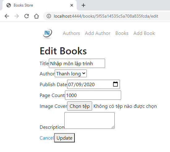 Hướng Dẫn Xây Dựng Books Store Với NodeJS, Express và MongoDB - Phần 4