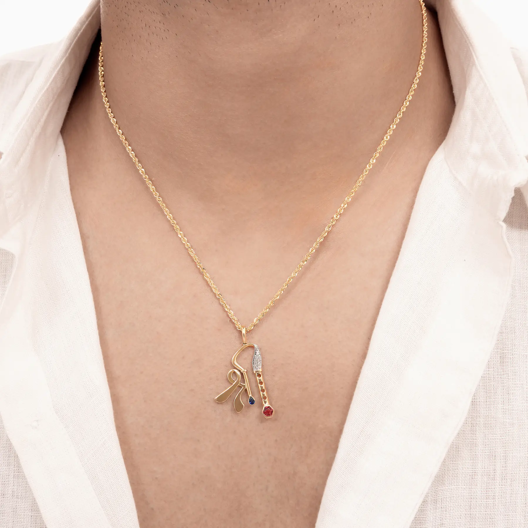 Thumbnail of Celestial Grace Men's Spiritual Gemstone Pendant