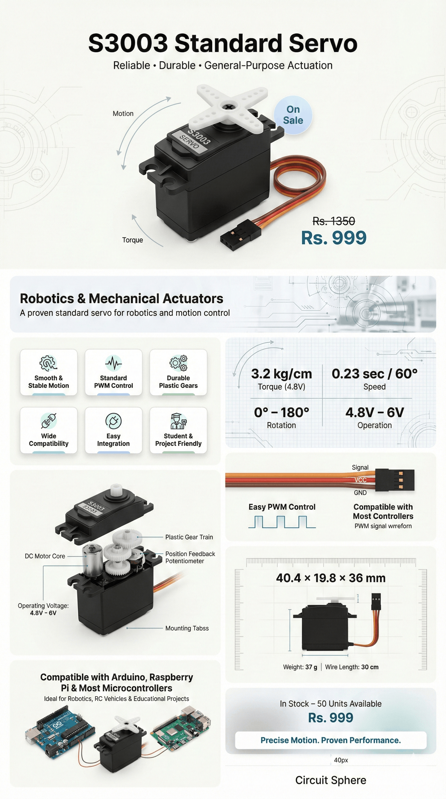 S3003 (Standard Servo) Technical Guide