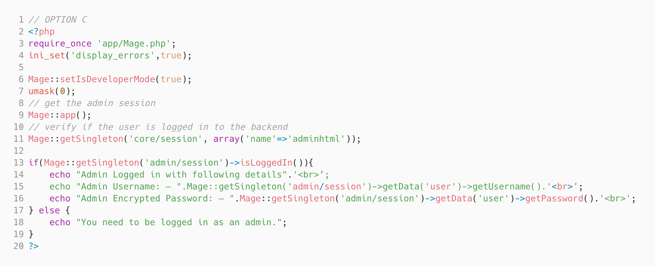 Verify admin user image