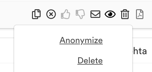Deleting candidate details