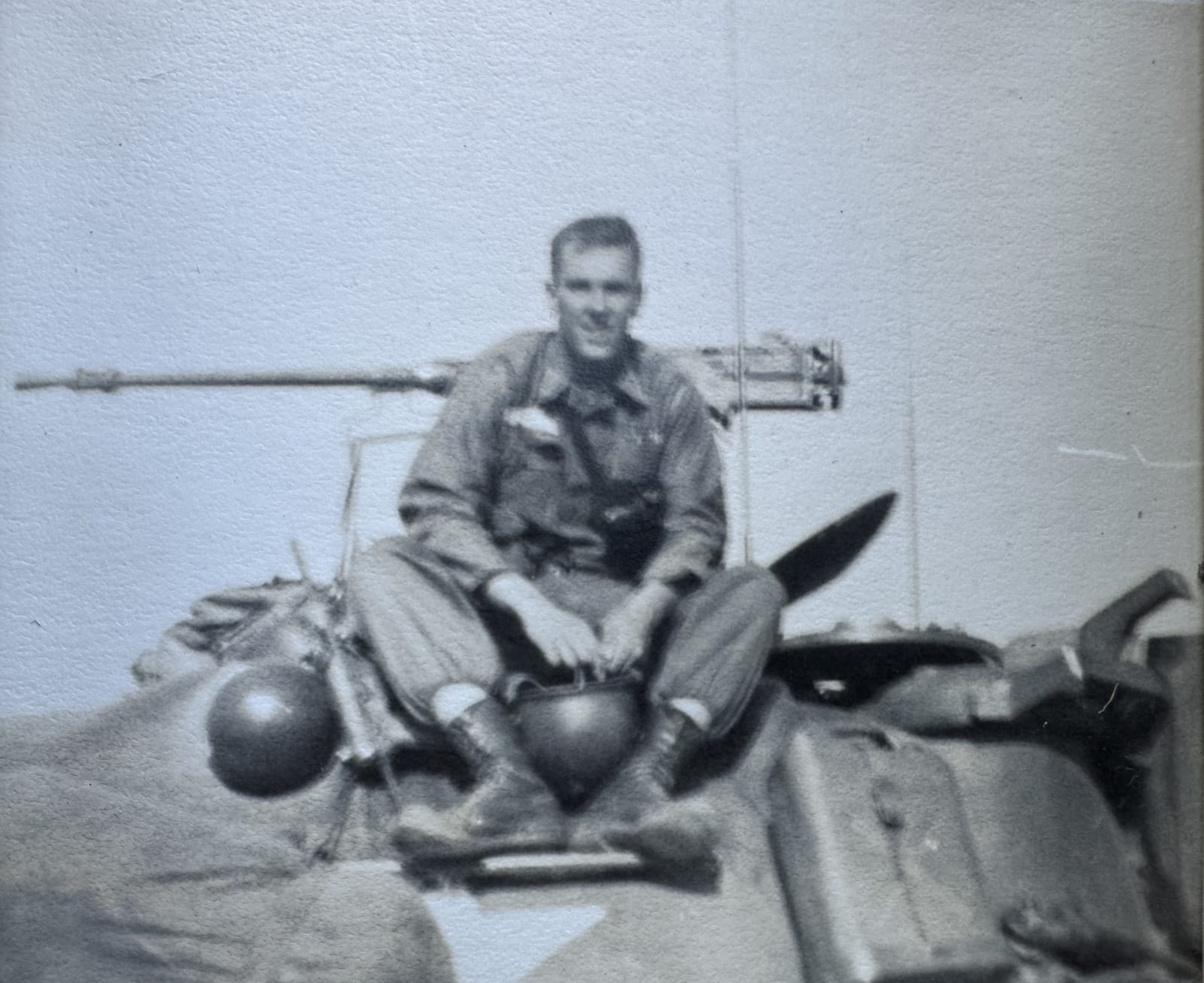 Porter on top of tank