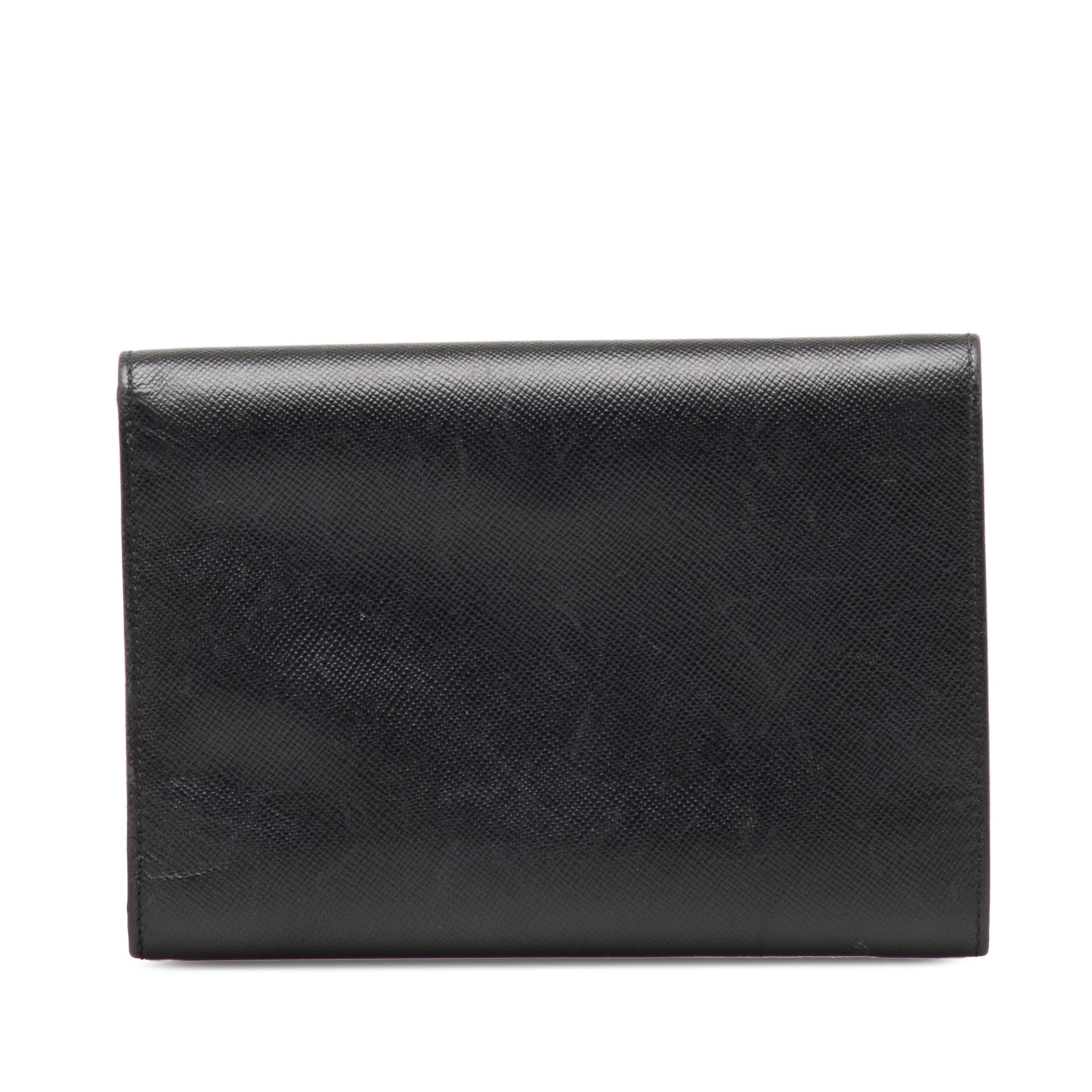 Prada Saffiano Trifold Compact Wallet