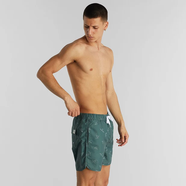 Swim Shorts Sandhamn Sea Turtles Forest Green