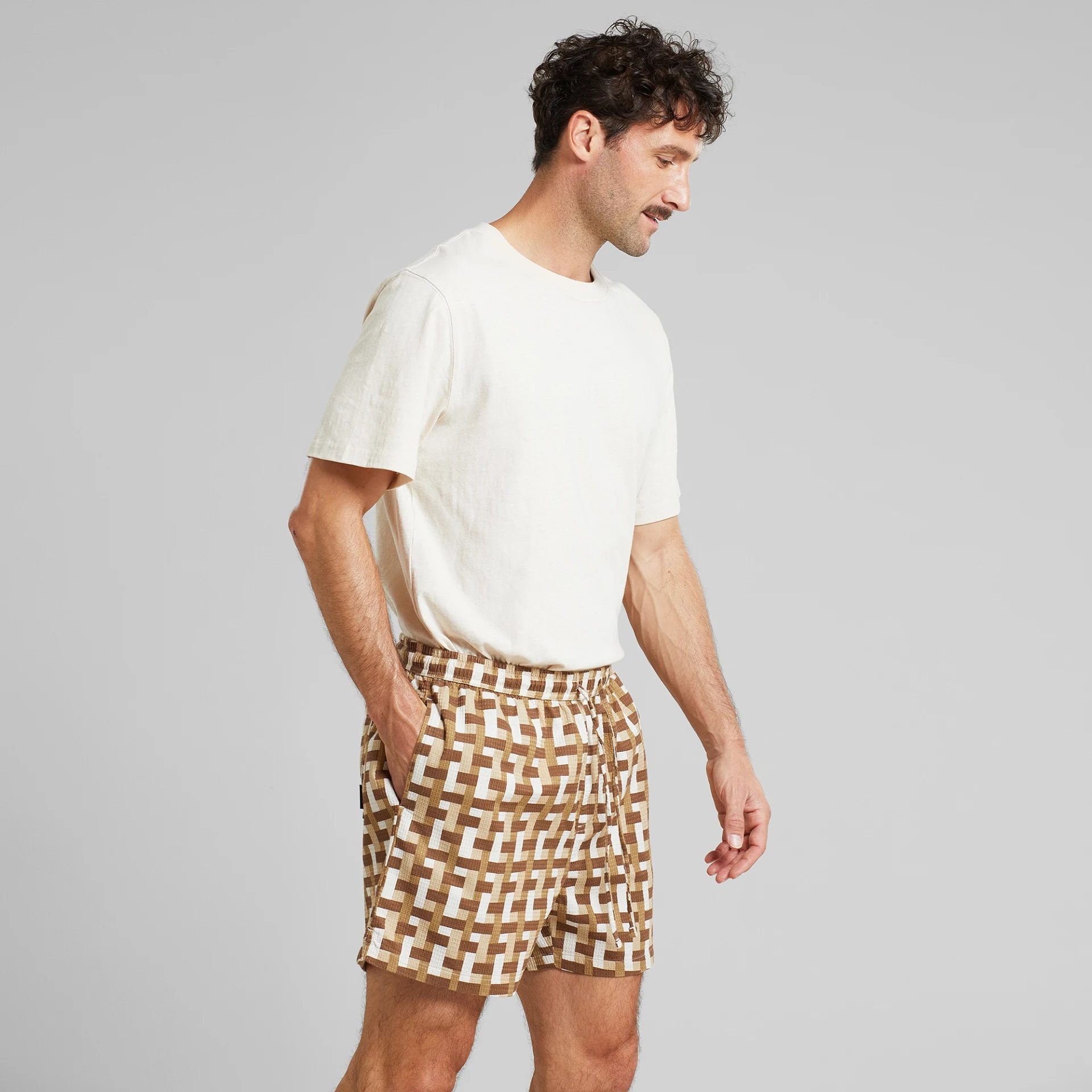 Shorts Essingen Square Weave Oat White