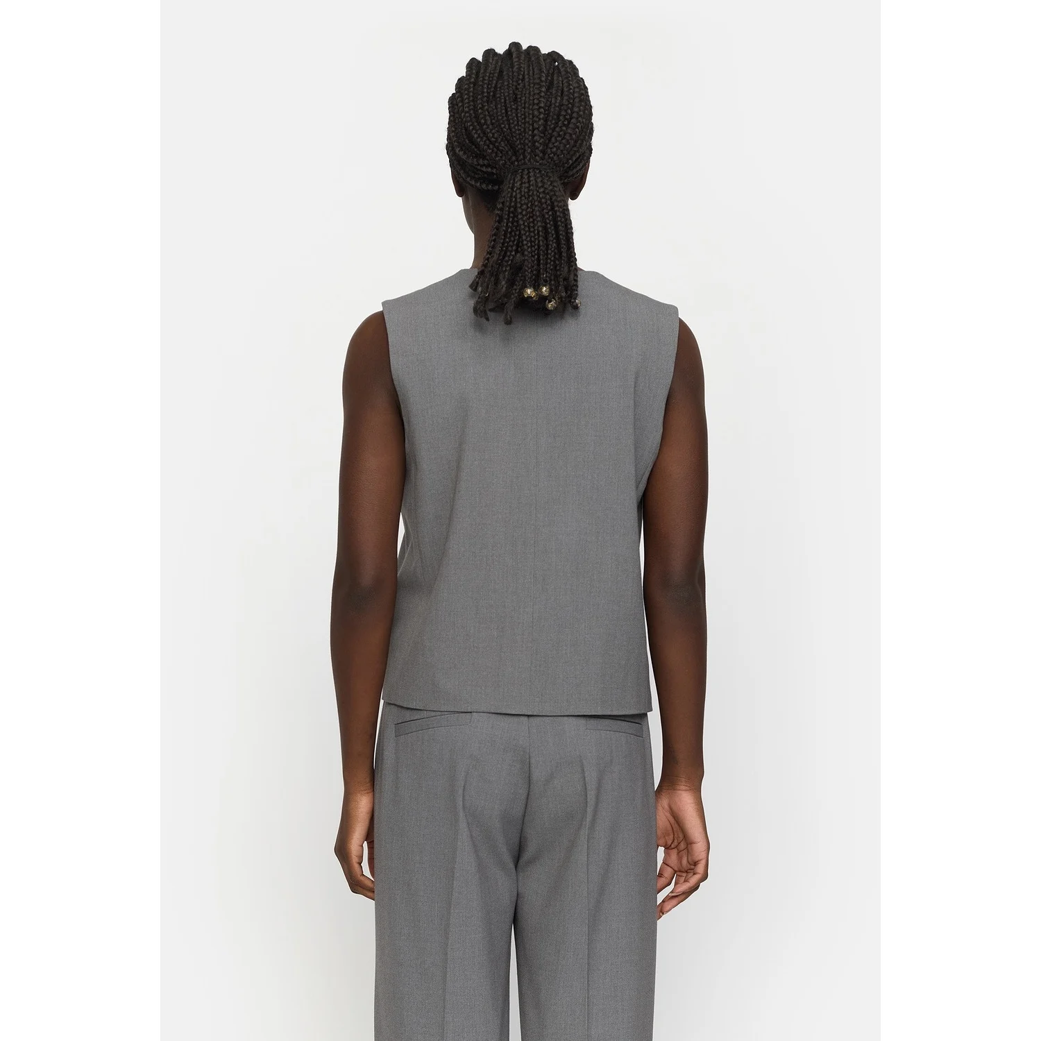 Srvilja Vest - Medium Grey Melange