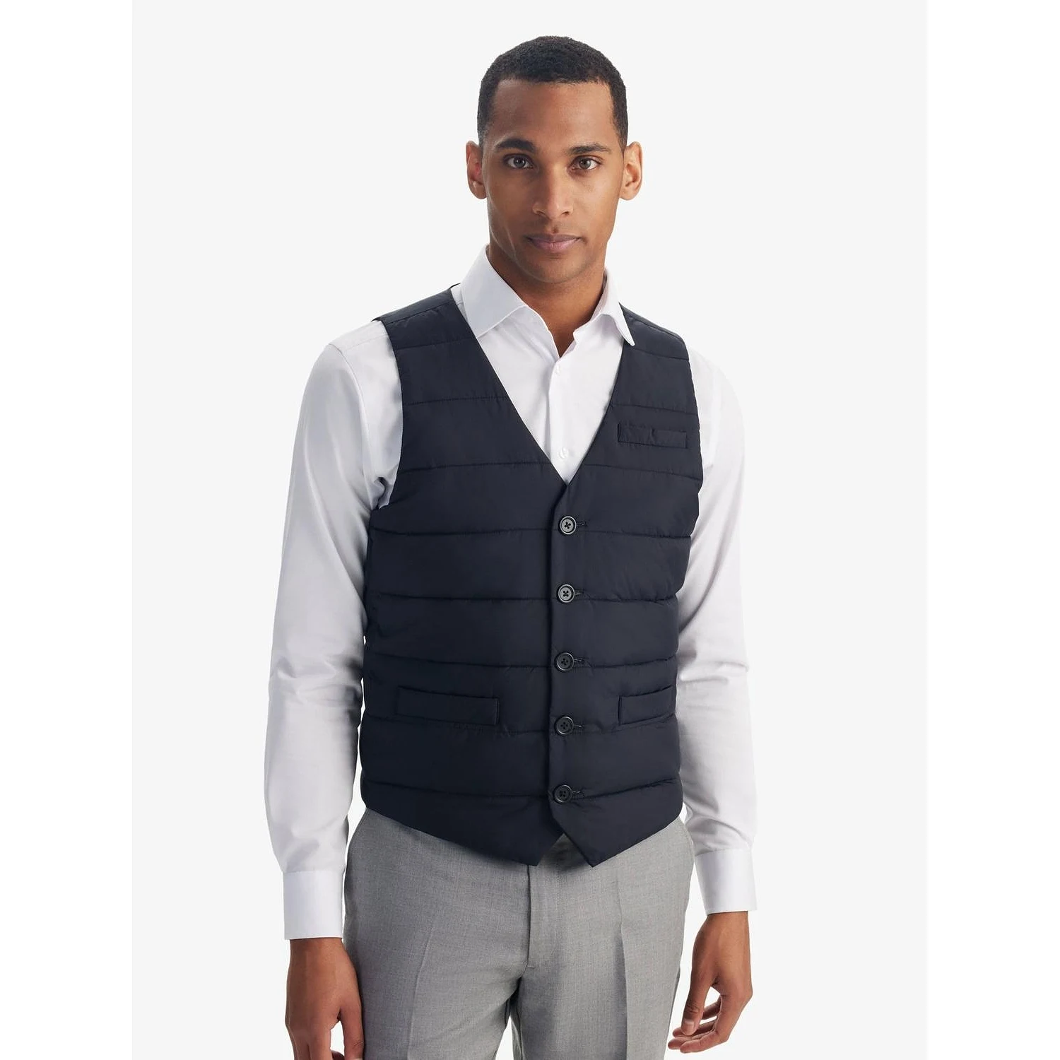 Dark Blue Padded Layering Vest