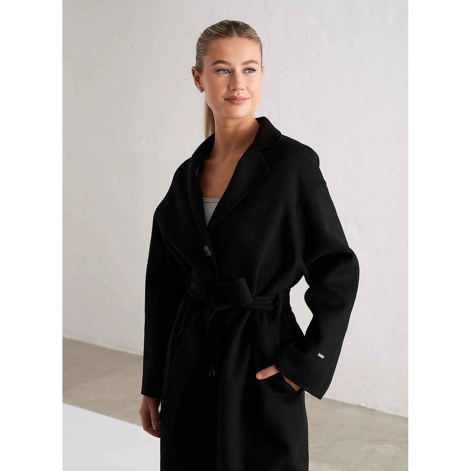 Black Classic Wool Coat