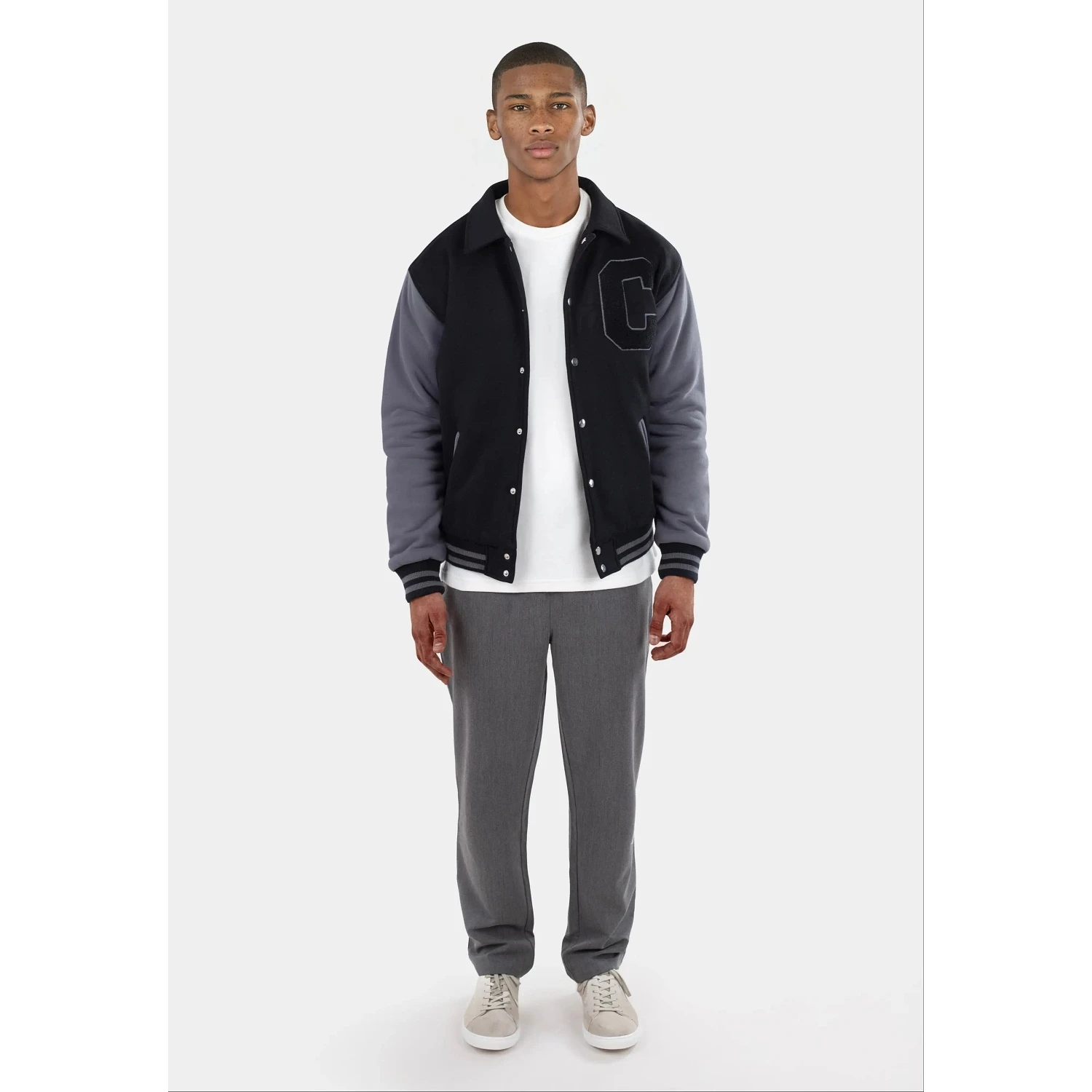 Jason Varsity Jacket - Dark Grey