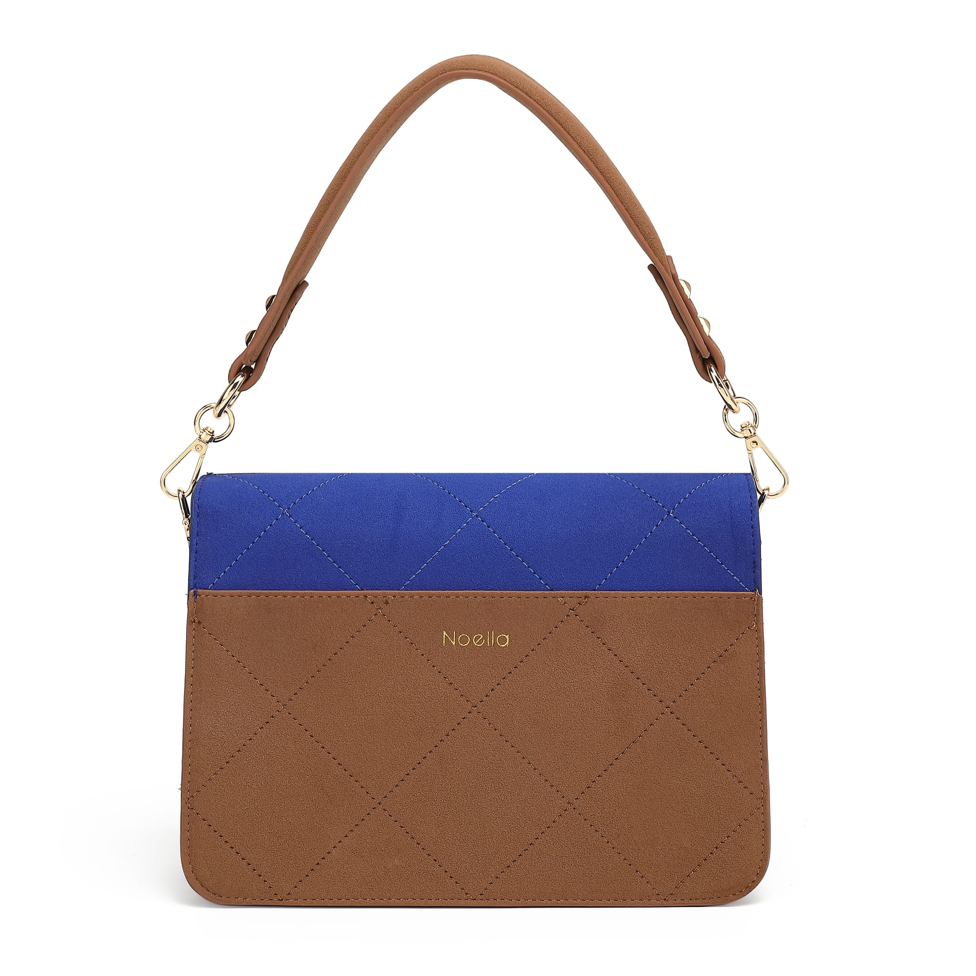 Blanca Multi Compartment Bag - Blue/taupe