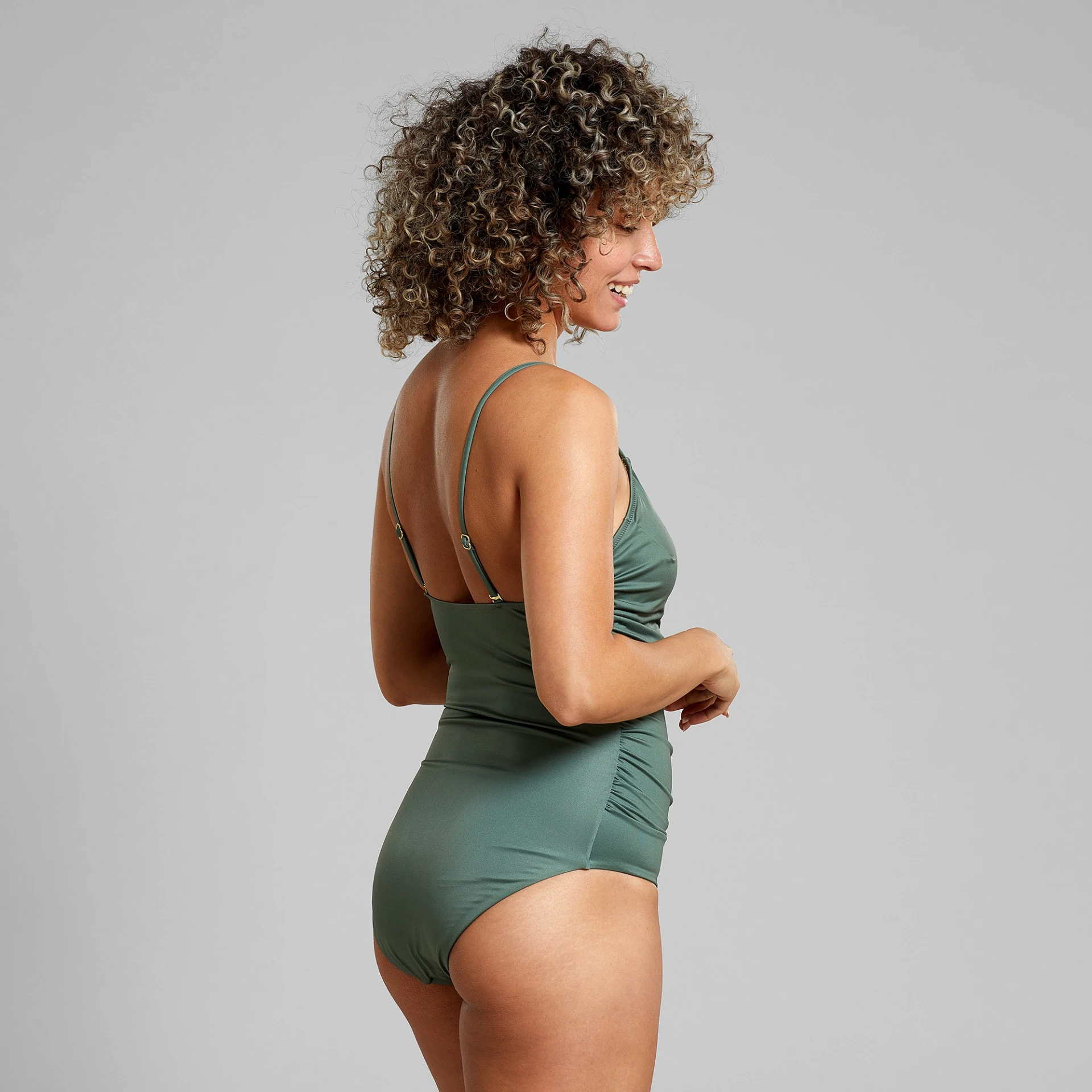 Wrap Swimsuit Klinte Leaf Green