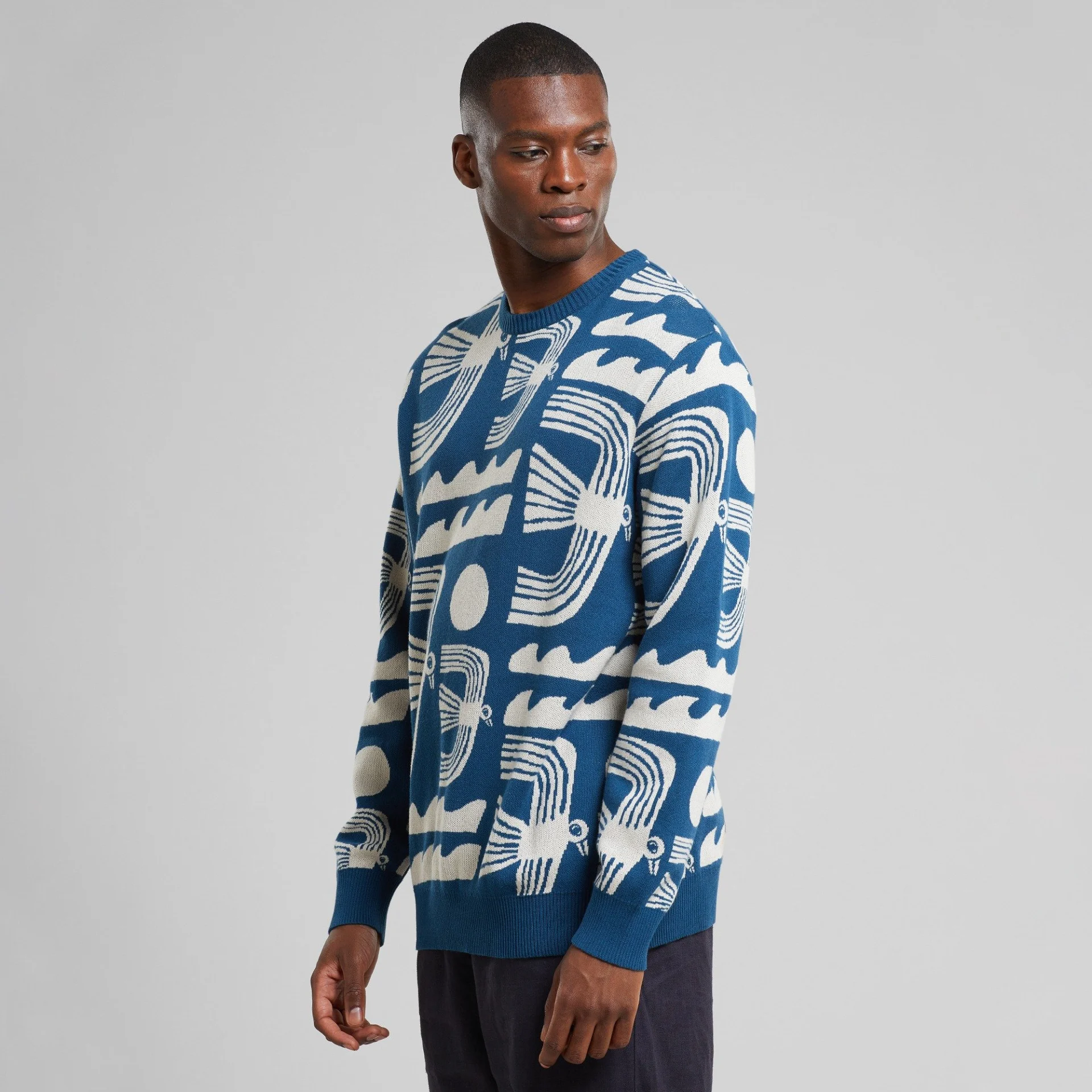 Sweater Mora Seagulls Majolica Blue