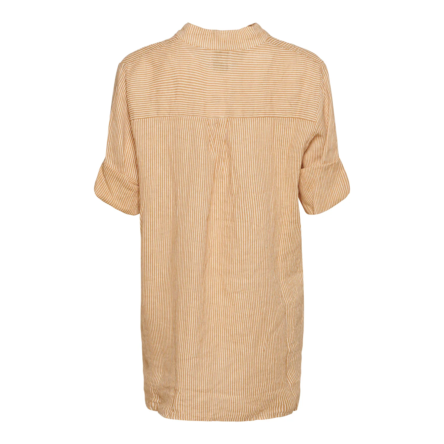 17661, Shirt Stripe, Linen - New Camel Stripe