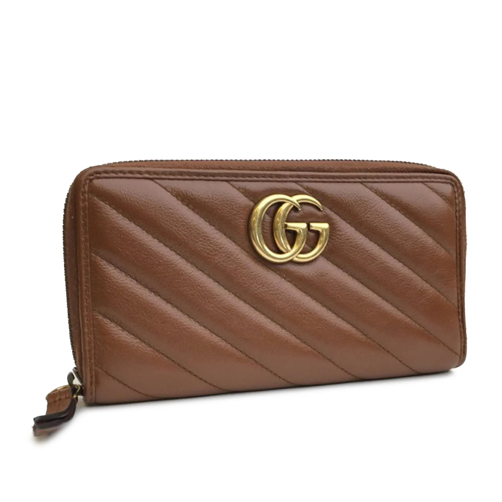 Gucci Gg Marmont Leather Zip Around Wallet