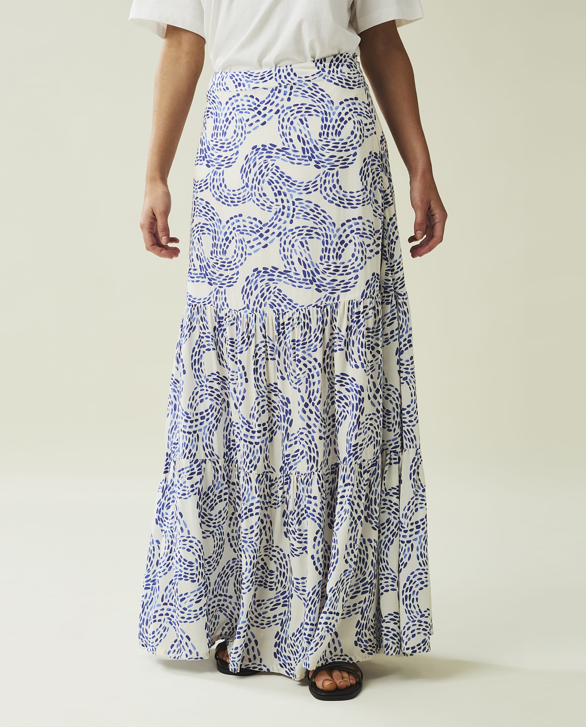 Melissa Dot Print Maxi Skirt