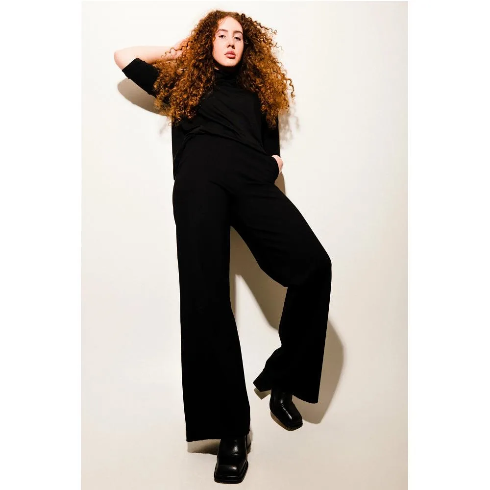 Leia Wide Pants - Black