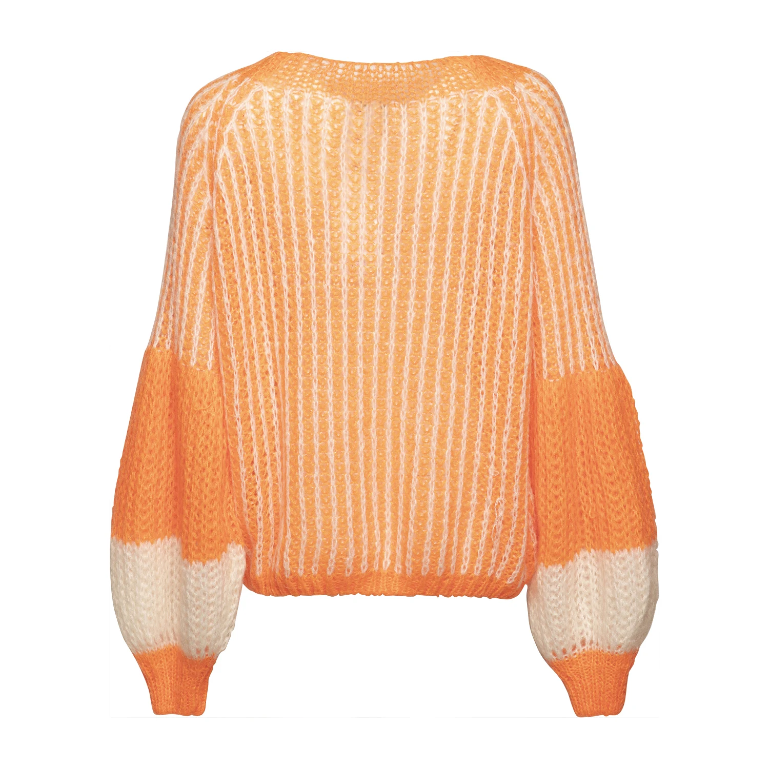 Liana Knit Sweater - Orange/white