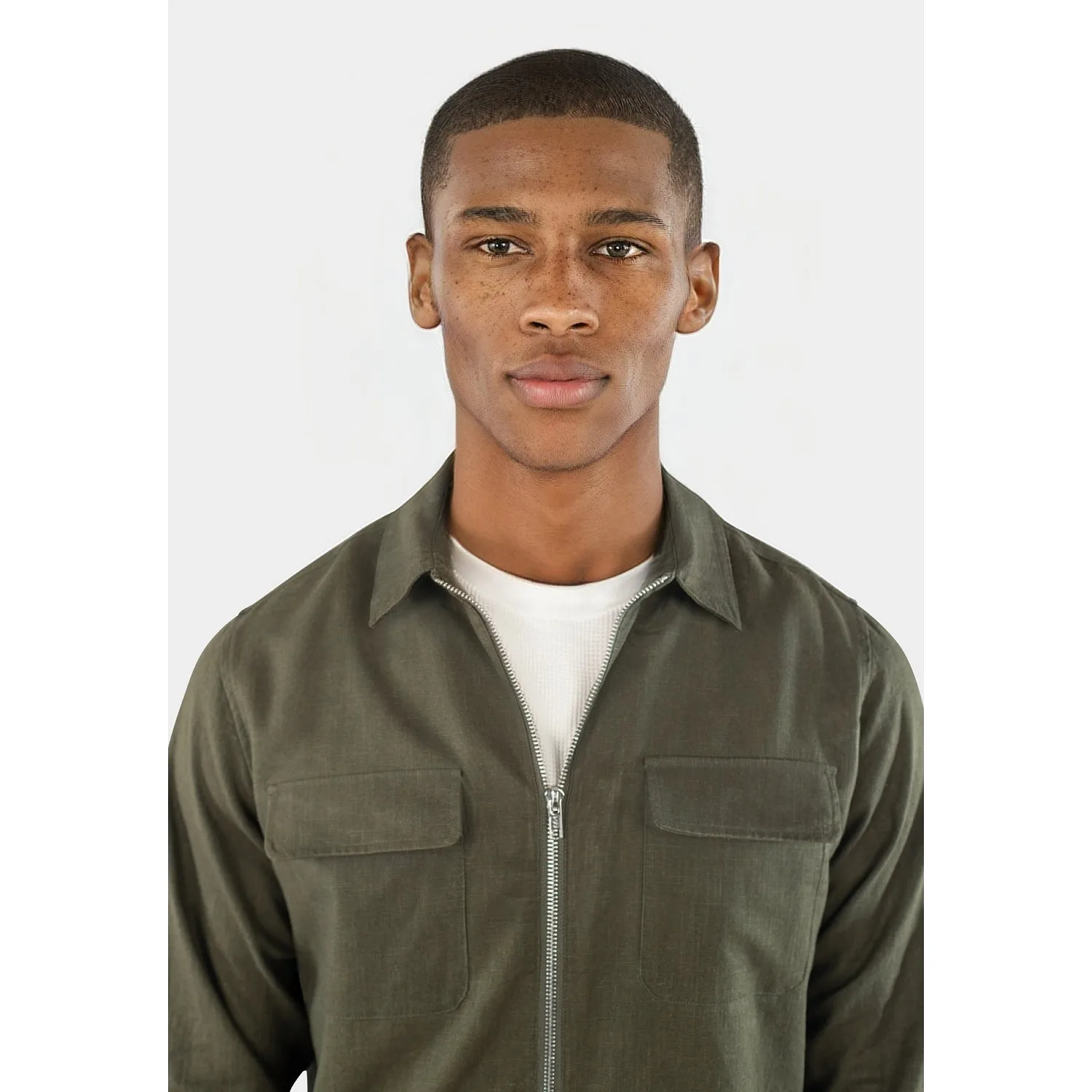 Quincy Linen Overshirt - Green