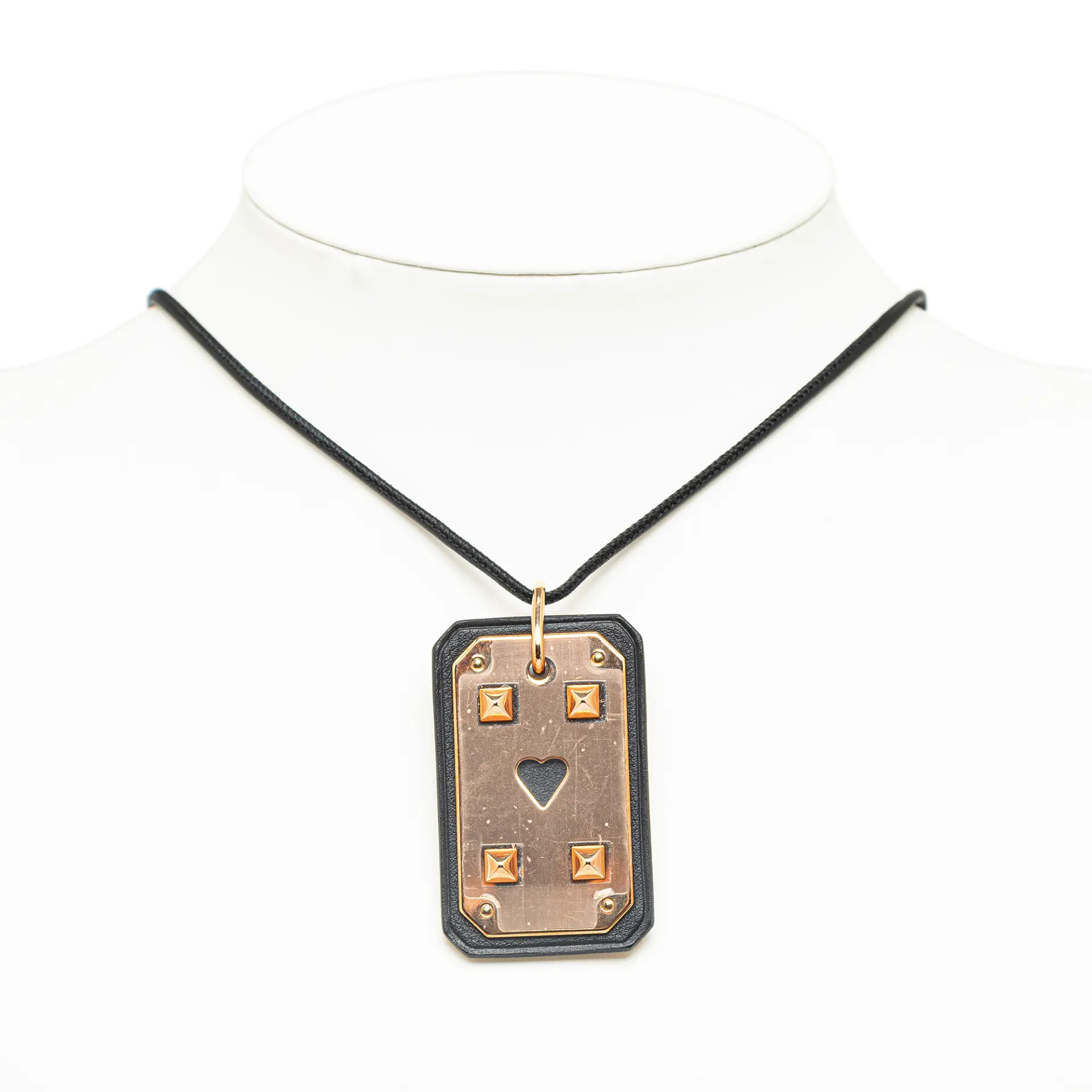 Hermes As De Coeur Pendant Necklace