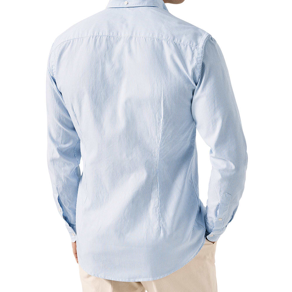 Slim Fit Randig Oxford-skjorta