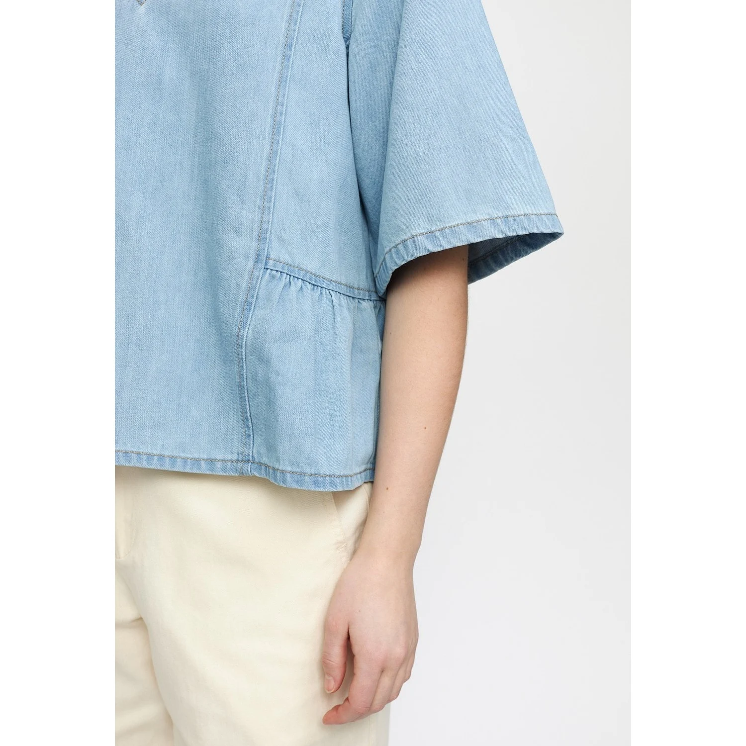 Sremila Blouse - Light Blue Wash