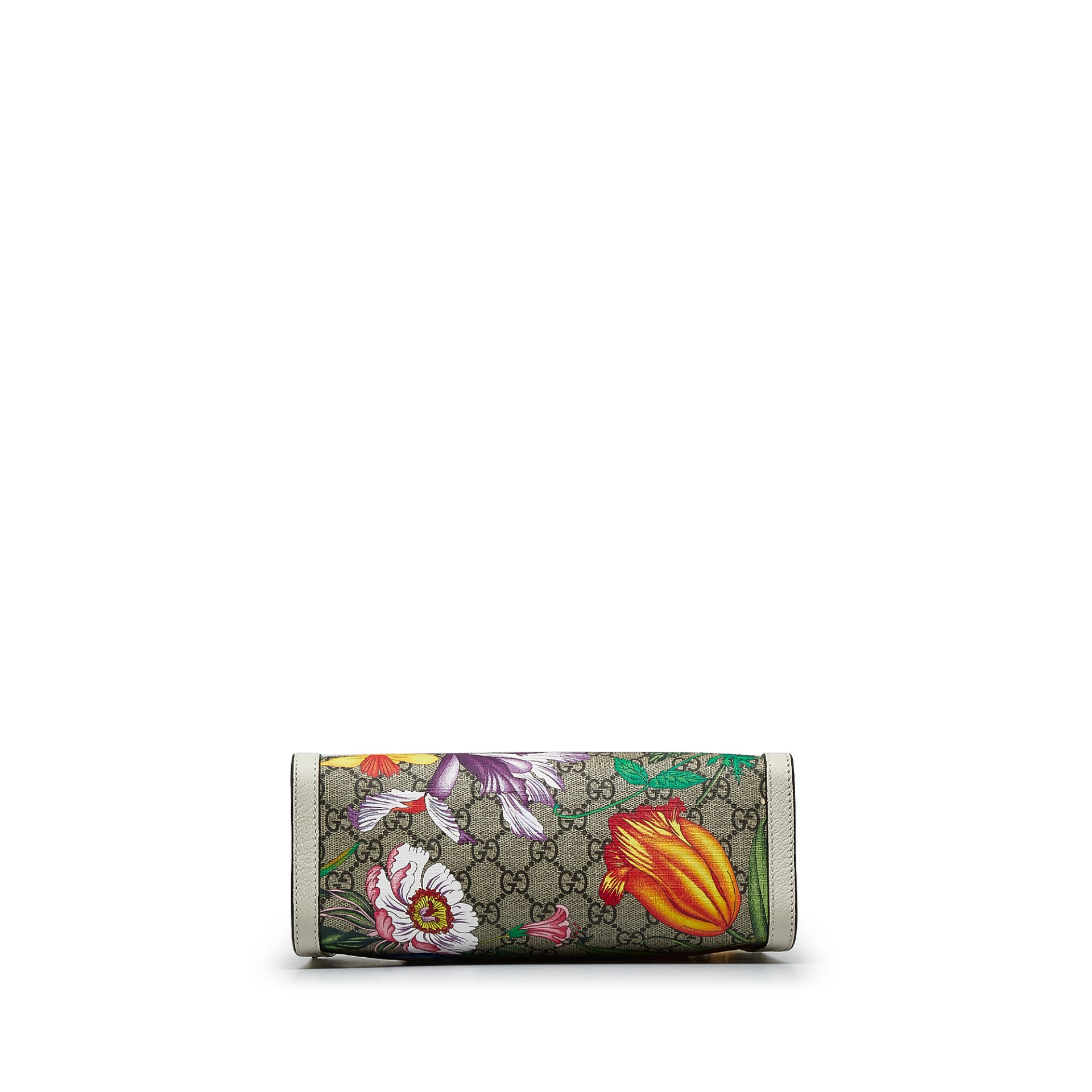 Gucci Small Gg Supreme Flora Padlock Shoulder Bag