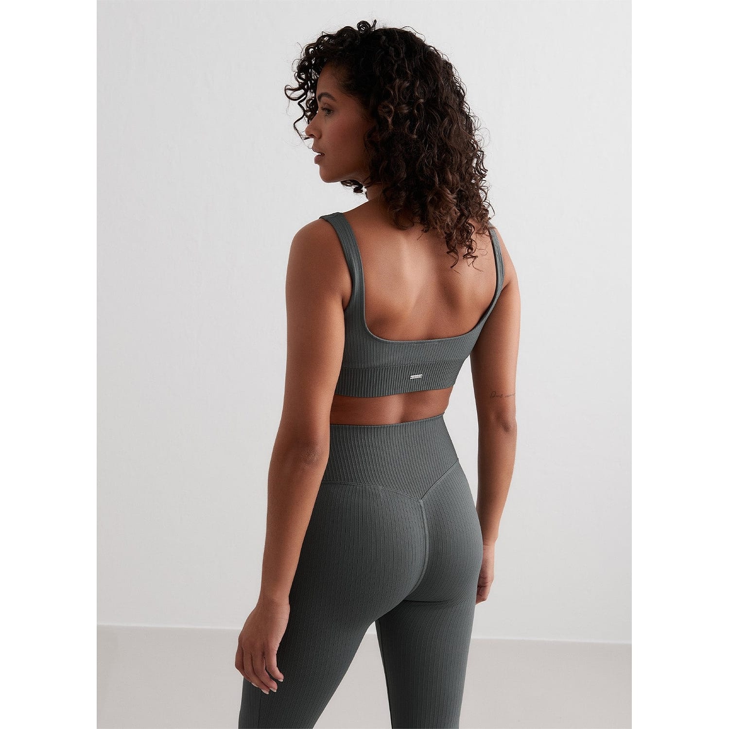 Sage Ribbed Seamless Bra