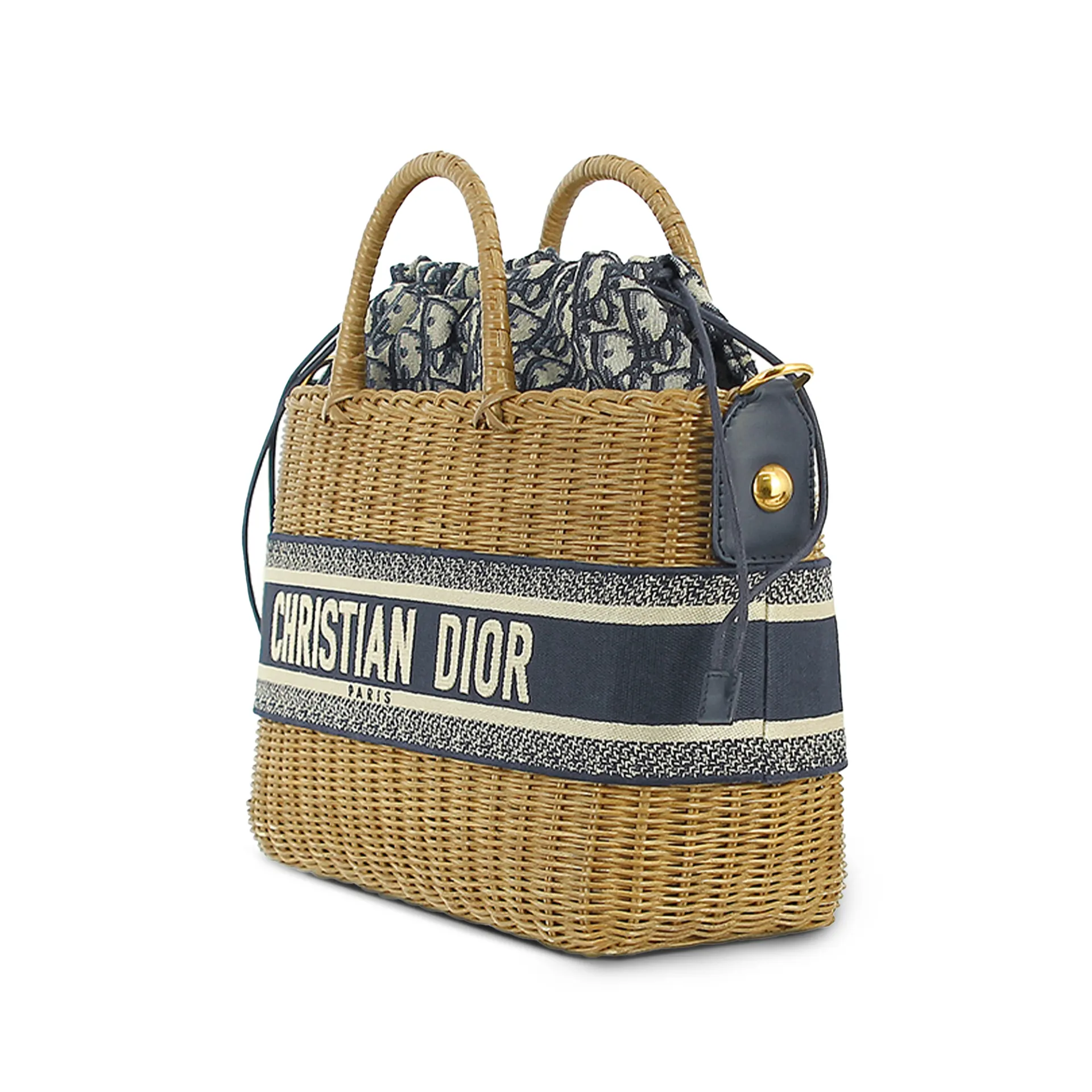 Dior Oblique Wicker Basket Bag