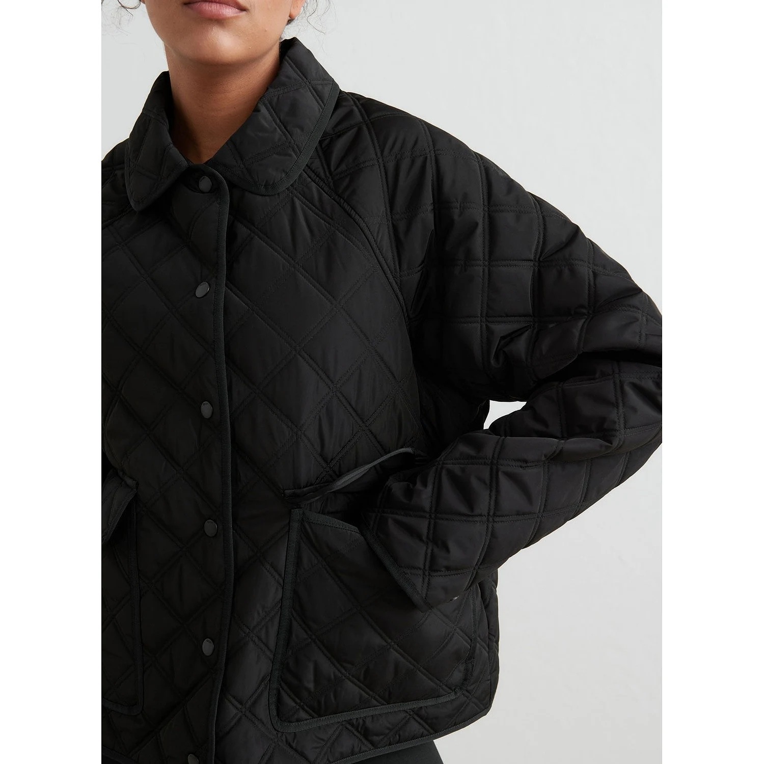 Black Quilted Femme Jacket