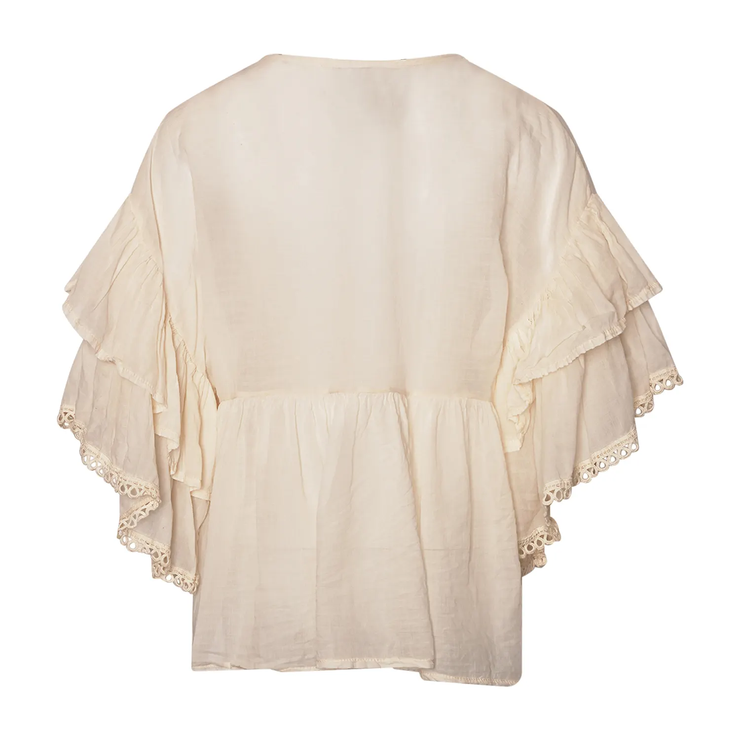 Caroline, Blouse, Cotton - Off White